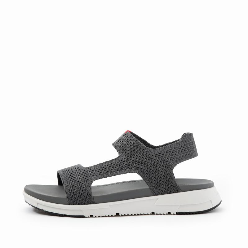 FitFlop Theo Polyester Tiefes Grau - FitFlop Sandalen Herren Schweiz [MGIT-70541]